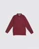 Picture of Men's Textured Polo Shirt "William" with Stand-Up Collar in Bordeaux