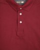Picture of Men's Textured Polo Shirt "William" with Stand-Up Collar in Bordeaux