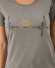 Γυναικείο Κοντομάνικο T-Shirt "Bicycle Cardiograph" Γκρι