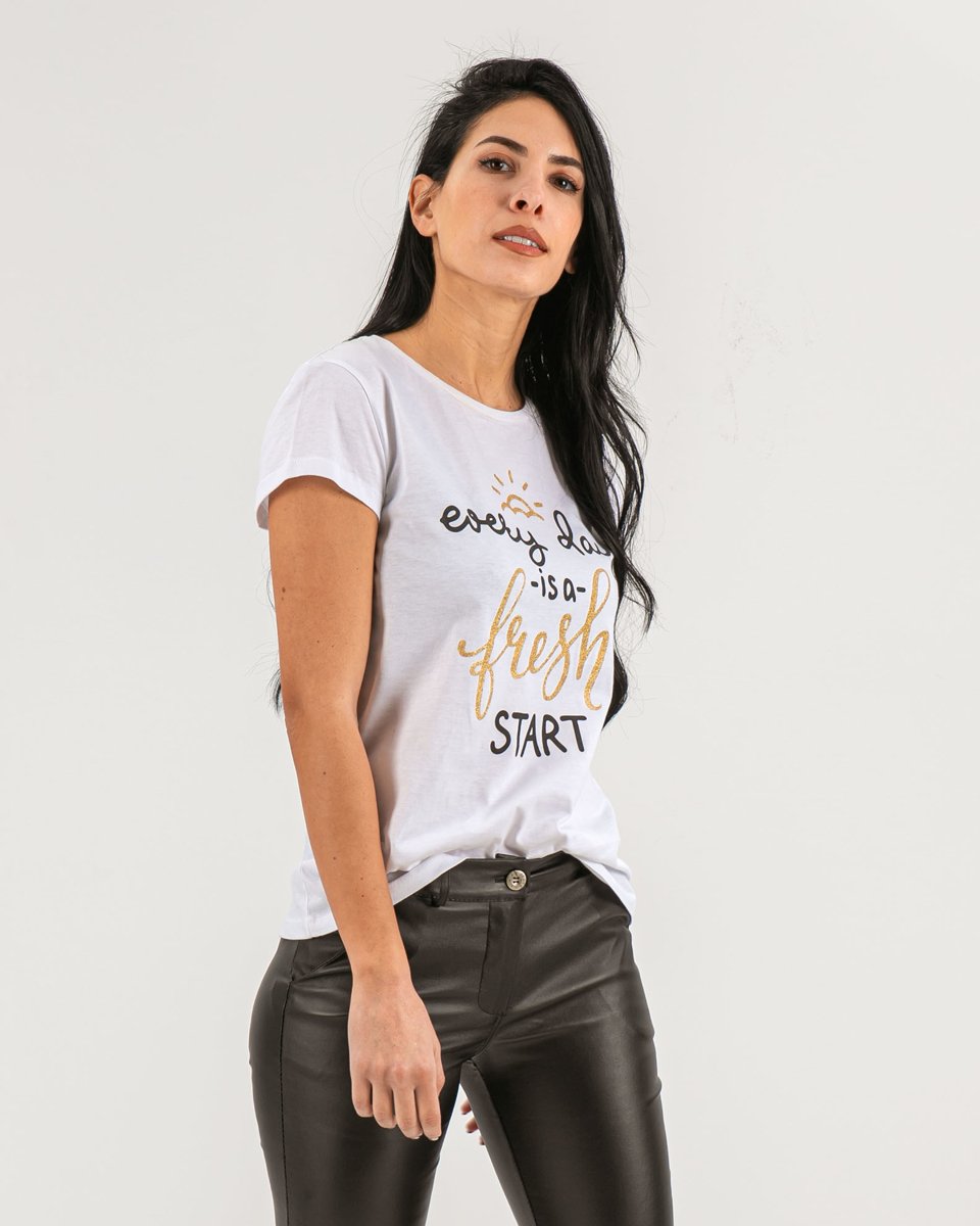 Picture of Women's Short Sleeve T-Shirt "Fresh Start" in White