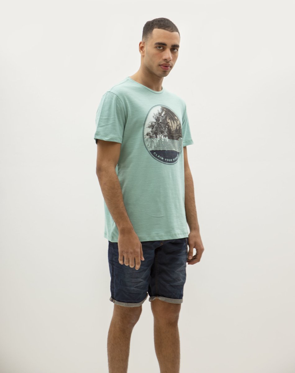 Picture of Men's Short Sleeve T-Shirt in Aqua