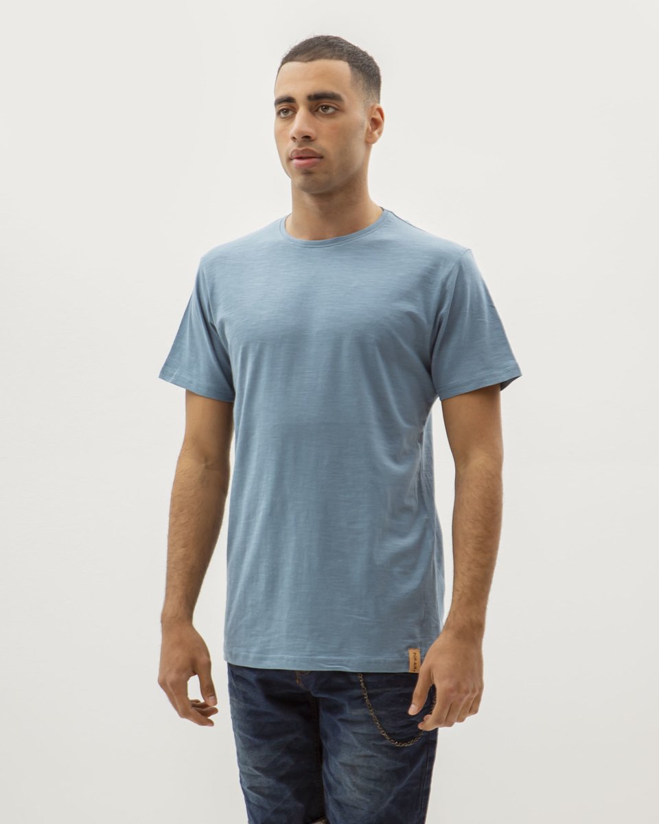 Ανδρικό Κοντομάνικο T-Shirt "Flama" σε Ανοιχτό Μπλε Χρώμα