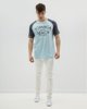 Picture of Men's Short Sleeve T-Shirt "Topanga Beach" Blue Light
