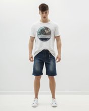 Picture of Men's Soft Denim Bermuda Shorts "Fred" in Blue Denim