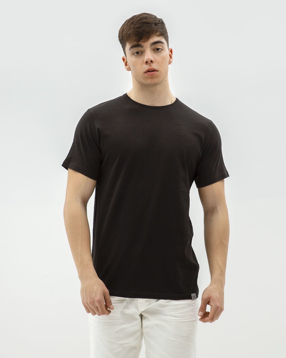 Ανδρικό Κοντομάνικο T-shirt "Flama" σε Μαύρο Χρώμα