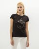 Γυναικεία Κοντομάνικη Μπλούζα "Happy" σε Χρώμα Μαύρο
