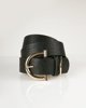 Picture of Leather Like Belt with Long Buckle "Clarice" in Black