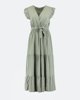 Picture of Crossover Τextured Maxi Dress "Julia" in Khaki