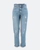 Picture of Women's Denim Pants Baggy Paperbag "Aria" in Blue Light