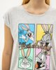 Γυναικείο Κοντομάνικο T-Shirt "Bunny" Γκρι Μελανζέ