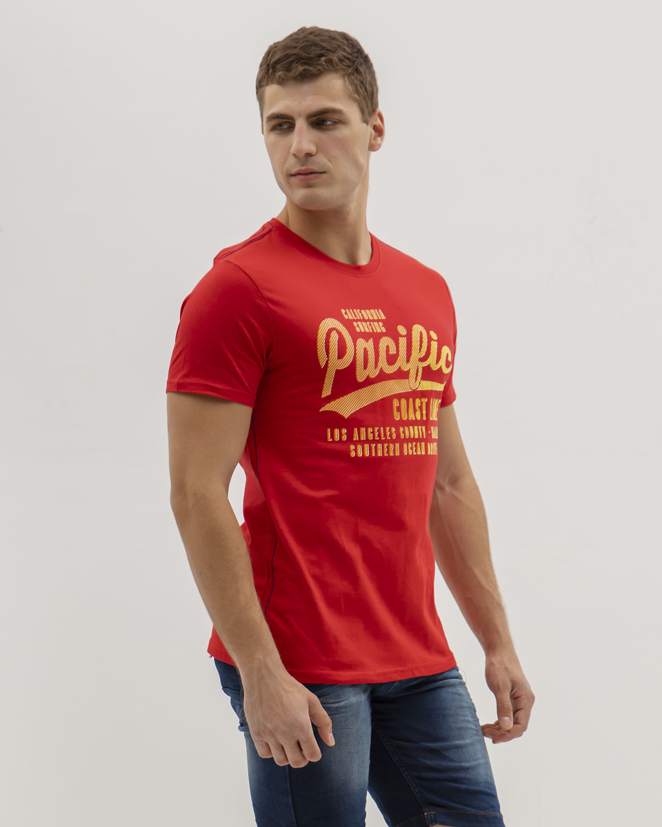 Picture of Men's Short Sleeve T-Shirt in Dark Red