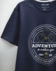 Ανδρικό Κοντομάνικο T-Shirt Δίχρωμο "Bike Adventure" Μπλε
