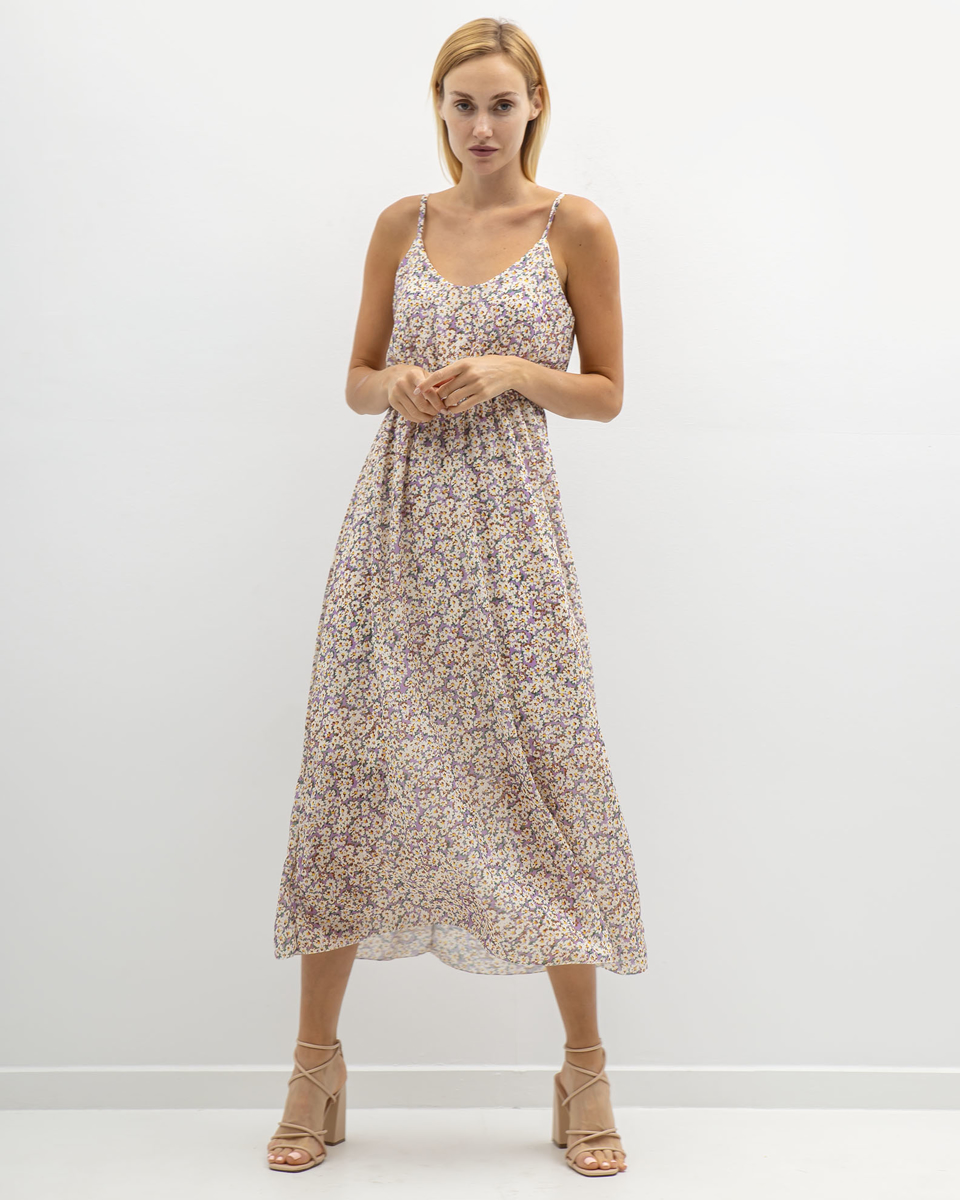 Picture of Midi Floral Dress "Sabrina" in Lilac