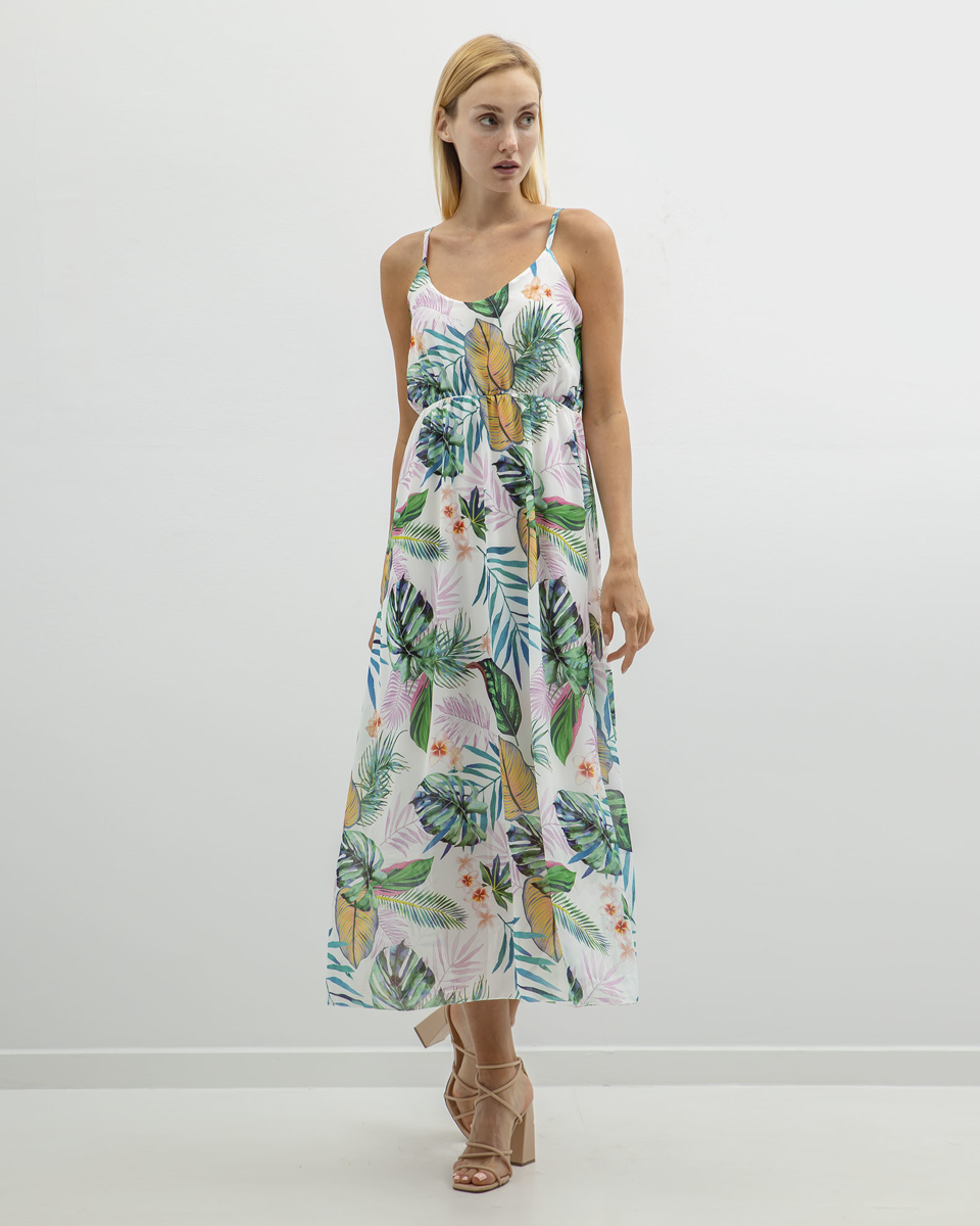 Picture of Maxi Floral Dress "Sabrina" in Off-white