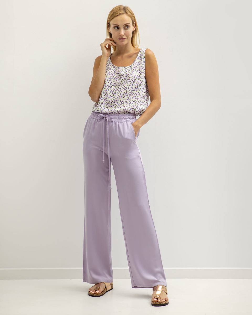 Picture of Women's Wide Leg Trousers in Lilac
