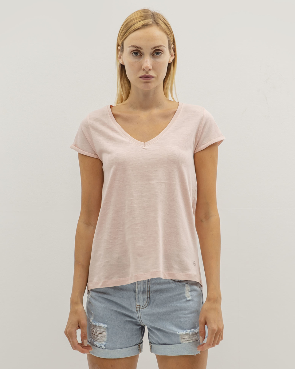 Γυναικείο Κοντομάνικο T-Shirt Flama "Irine" Ροζ