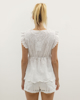Picture of Women's Top with Die-Cut Embroidery "Milla" in White