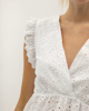 Γυναικεία Κοντομάνικη Κεντητή Μπλούζα "Milla" Λευκό