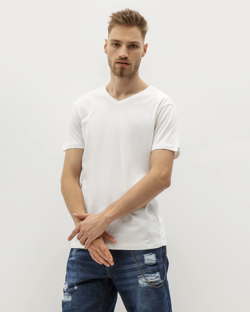 Ανδρικό Κοντομάνικο T-shirt ''Aris'' σε Χρώμα Λευκό