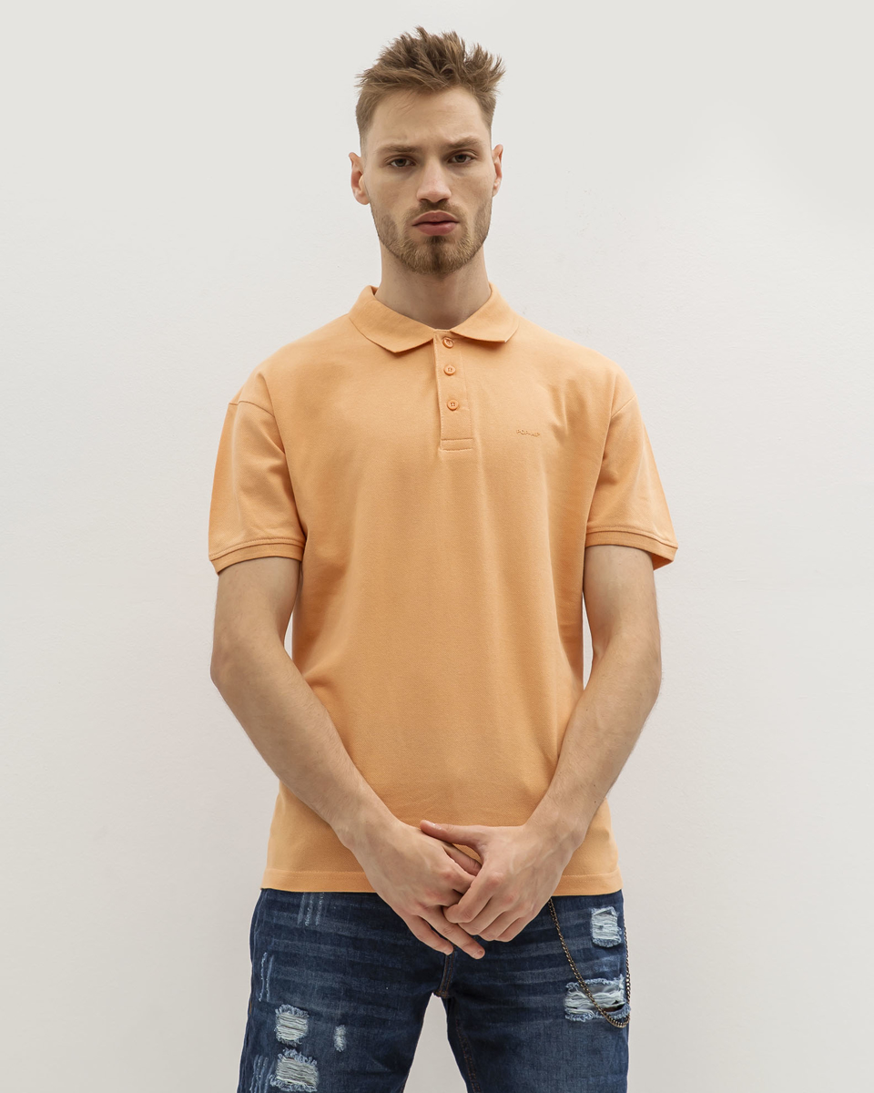 Ανδρική Κοντομάνικη Μπλούζα Polo "Mike" σε Πορτοκαλί Χρώμα