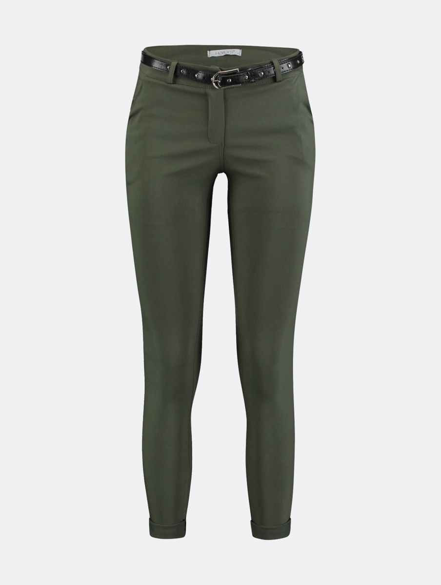 Picture of Mid-waist Trousers "Mandy" in Khaki