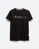 Ανδρικό Κοντομάνικο T-Shirt "Social" Μαύρο