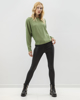 Picture of Basic Long Sleeve Sweater ''Larina'' in Green Melange