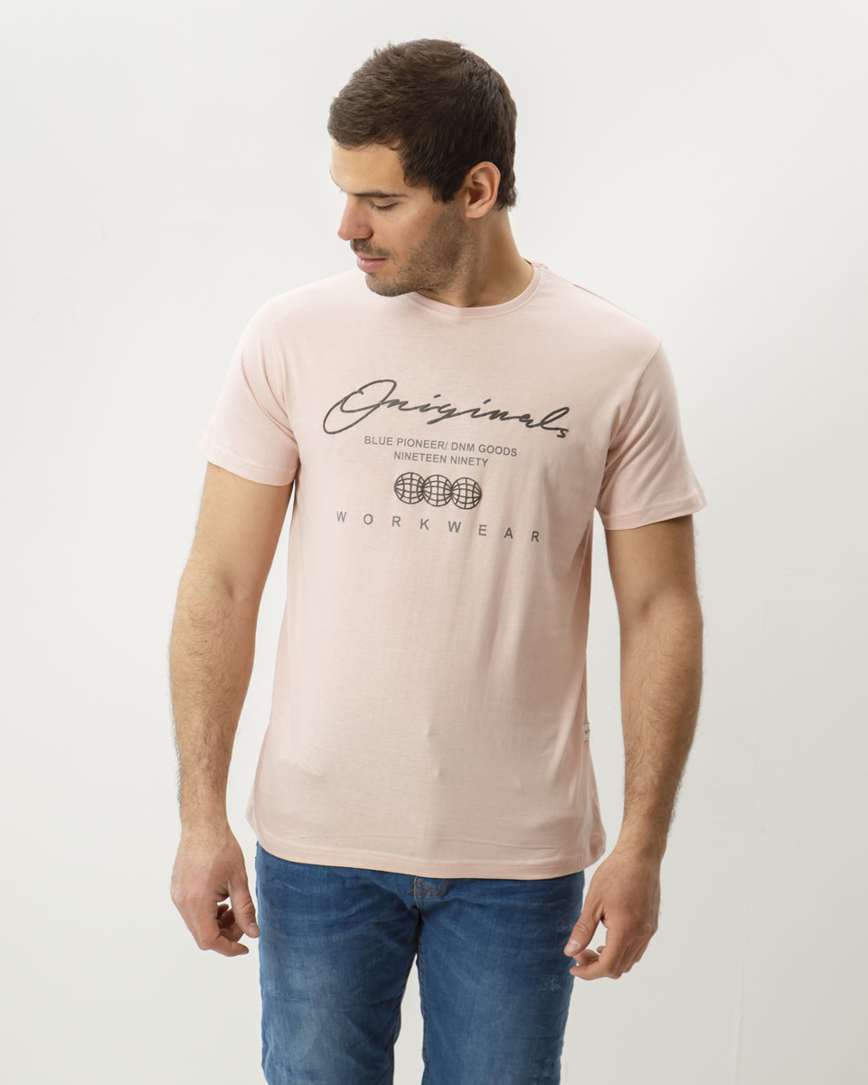 Ανδρικό Κοντομάνικο T-Shirt "Workwear" Ροζ