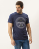 Ανδρικό Κοντομάνικο T-Shirt Δίχρωμο "Bike Adventure" Μπλε