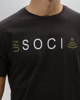 Ανδρικό Κοντομάνικο T-Shirt "Social" Μαύρο