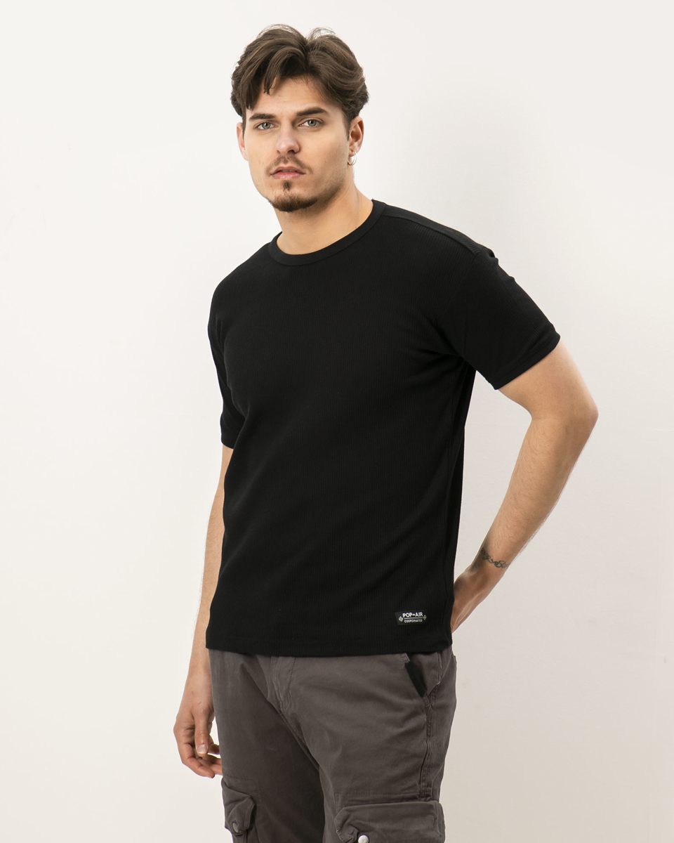 Ανδρικό Κοντομάνικο Πικέ T-Shirt "Gabriel" Μαύρο