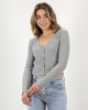 Picture of CROPPED CARDIGAN WITH BUTTONS "Claire" GREY