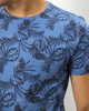 Ανδρικό Κοντομάνικο T-Shirt με Τύπωμα Μπλε
