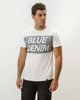 Ανδρικό Κοντομάνικο T-Shirt "Blue Denim" σε Χρώμα Λευκό
