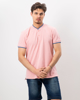 Picture of Men's Polo Shirt with Stand-up Collar Pink