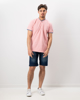 Picture of Men's Polo Shirt with Stand-up Collar Pink