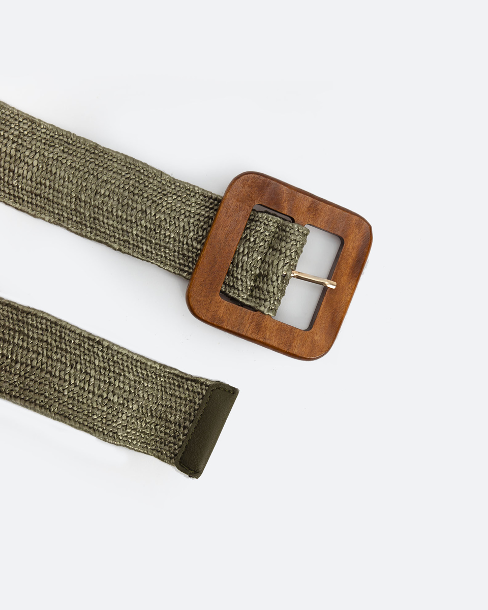 Picture of BELT WITH BUCKLE F-22919 KHAKI