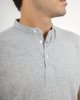 Picture of Men's Polo Shirt with Stand-up Collar "Kenneth" in Grey Melange