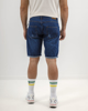 Picture of RIPPED DENIM BERMUDA SHORTS WITH TOPSTITCHING "Giuseppe" BLUE