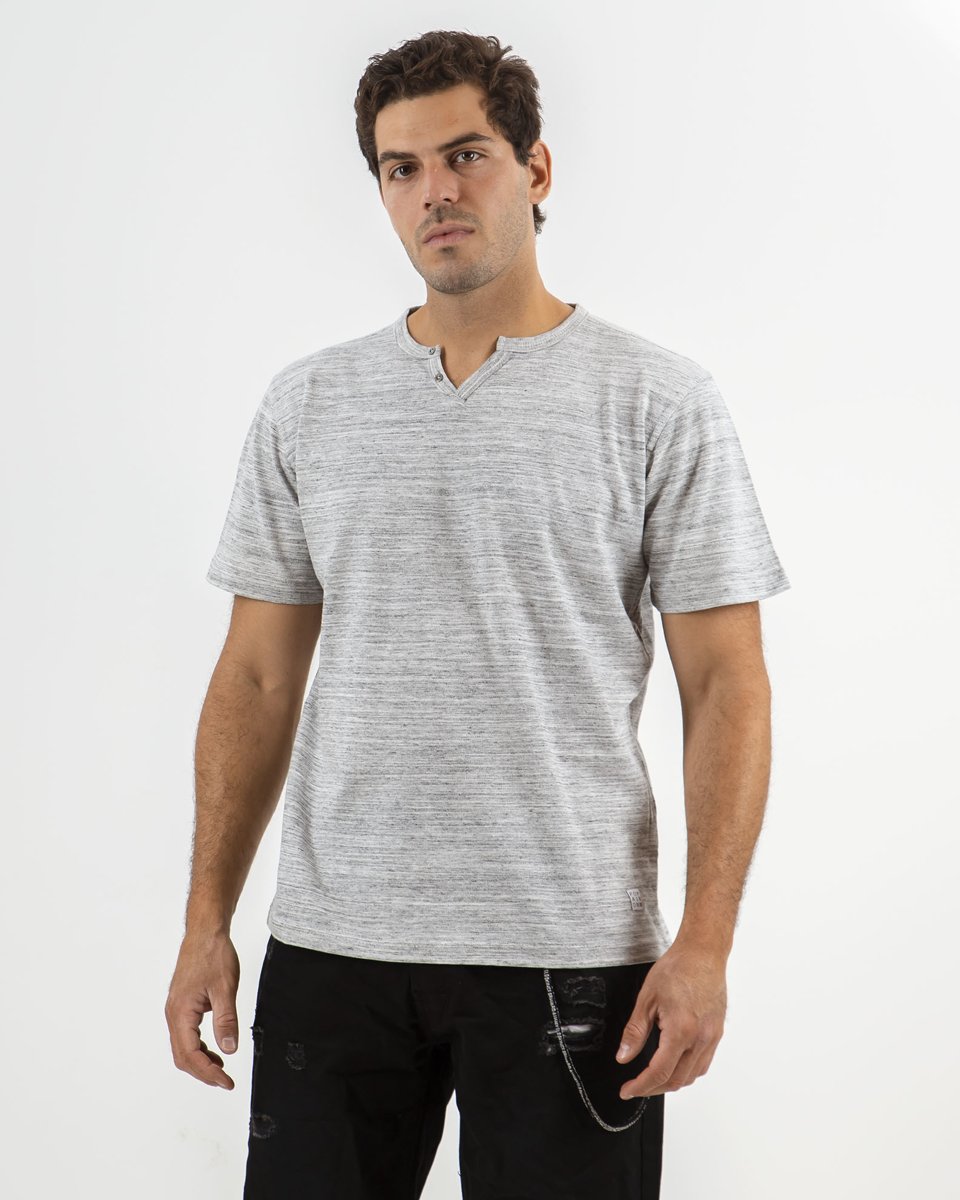 Κοντομάνικο T-Shirt με σχέδιο ύφανσης
