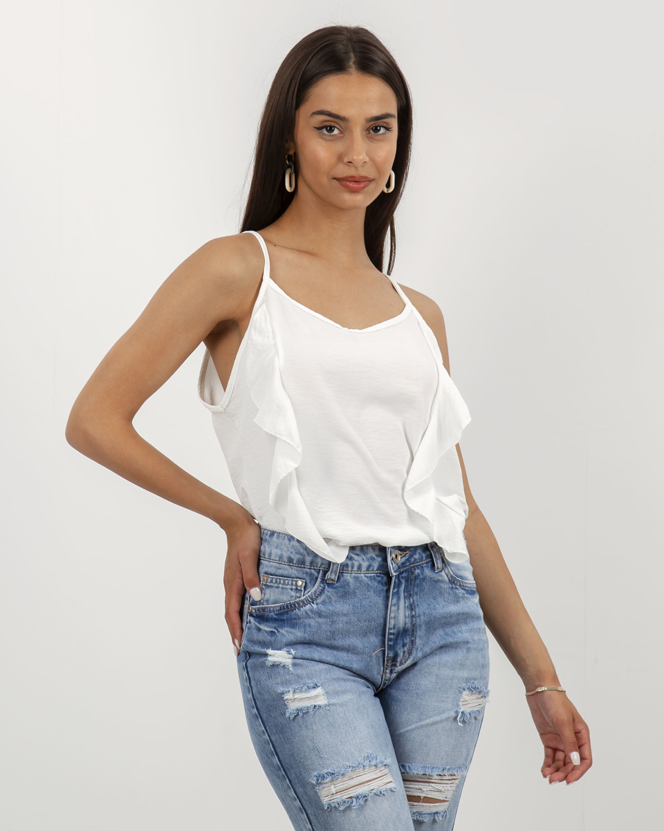 Picture of Strappy crop top "Evelynn" in White
