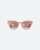 Στρόγγυλα γυαλιά ηλίου με κοκκάλινο σκελετό "Liza" μπεζ