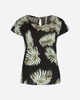 Picture of Women's printed short sleeve blouse "Farina" in black