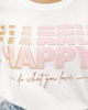 Picture of Short Sleeve T-Shirt "Happy" white