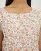 Γυναικεία κοντομάνικη μπλούζα με τύπωμα φλοράλ "Farina" offwhite