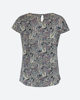 Picture of Women's printed short sleeve blouse "Farina" in blue navy