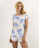 Picture of Women's printed short sleeve blouse "Farina" in off white