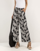 Picture of Women's diverse flowing wide-leg trousers "Nika" Black