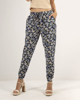 Picture of Women's Floral Trousers "Rana" in Black 
