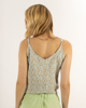 Picture of Women's floral sleeveless top "Aleah" in green tea 